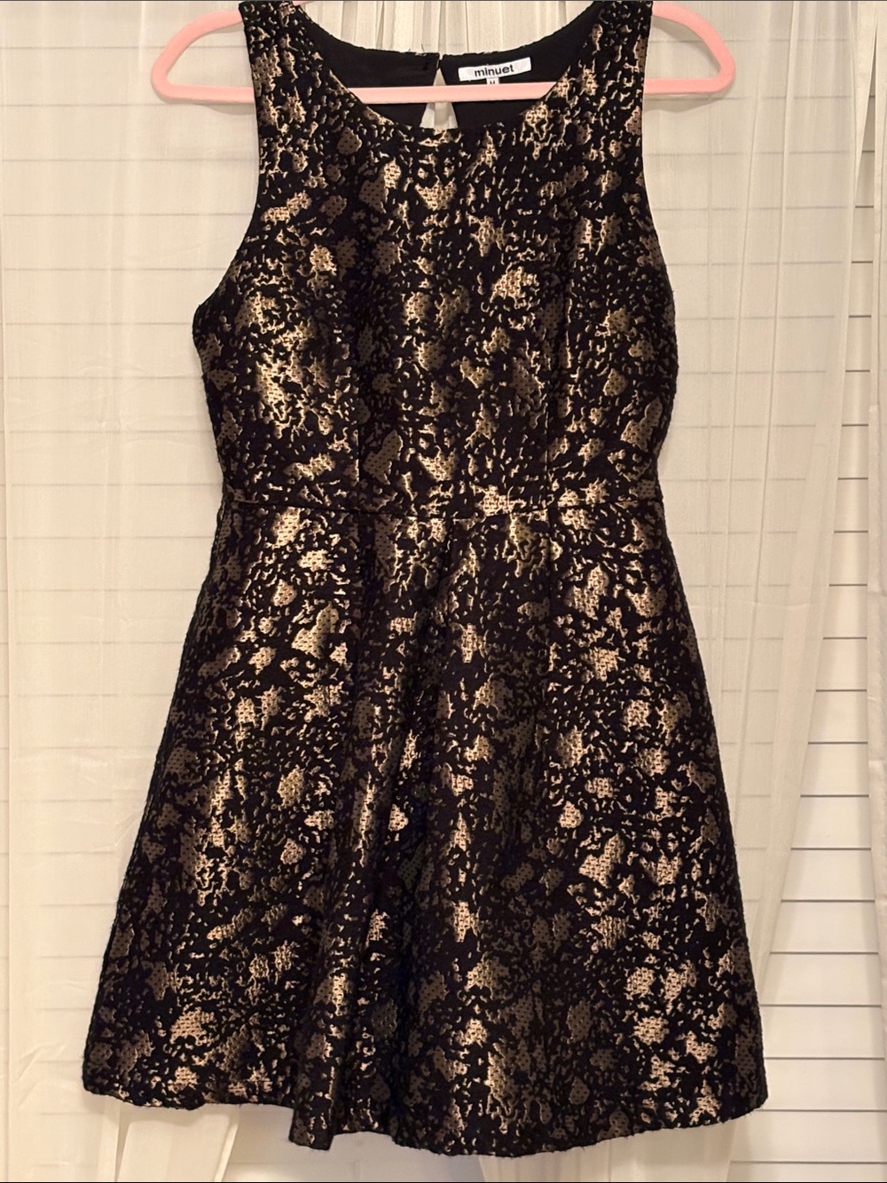 Minuet Black Top with Pink Velvet Trim